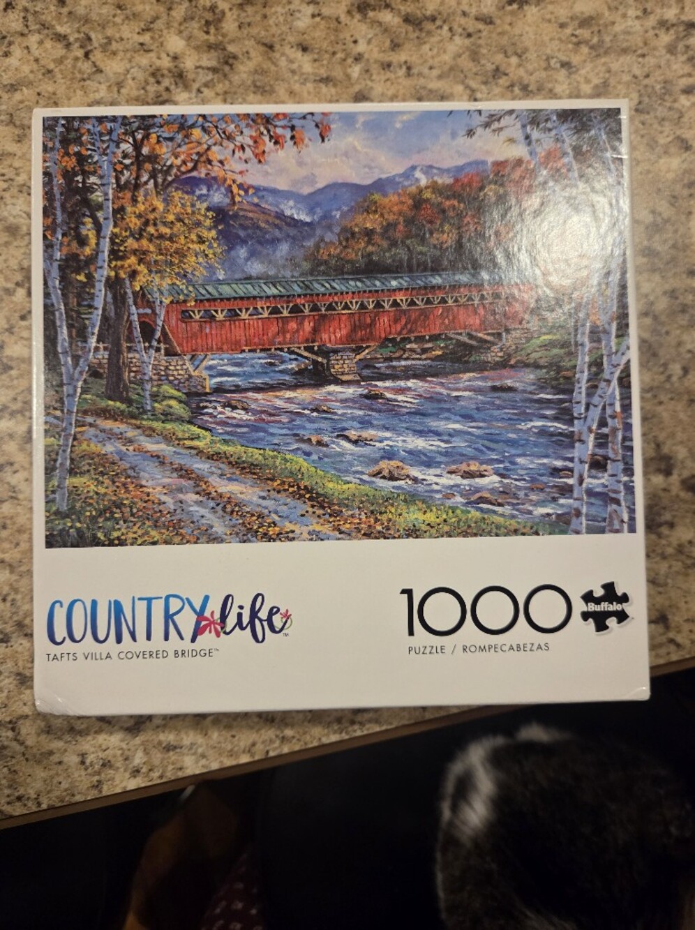 New Buffalo Country Life 1000 Piece Jigsaw Puzzle - Covered Bridge